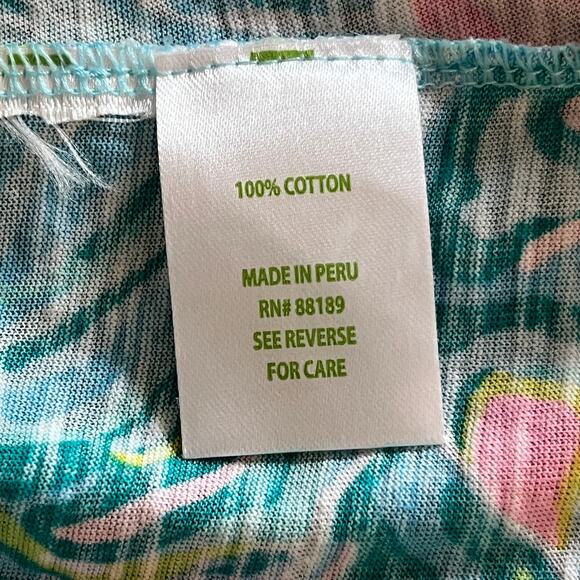 Lilly Pulitzer Etta V-neck Top Tee One in a Melon XXS - Picture 5 of 5